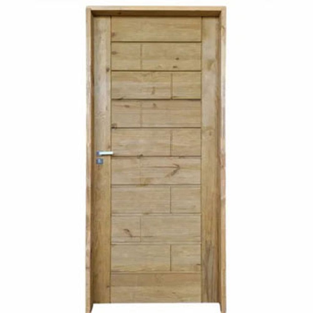 Porta De Madeira Maciça Ekos Completa 2.15x0.86 Lado Esquerdo
