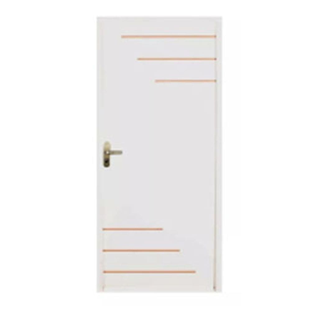 Porta De Madeira Branca Milano 2,10x0,80 Lado Direito