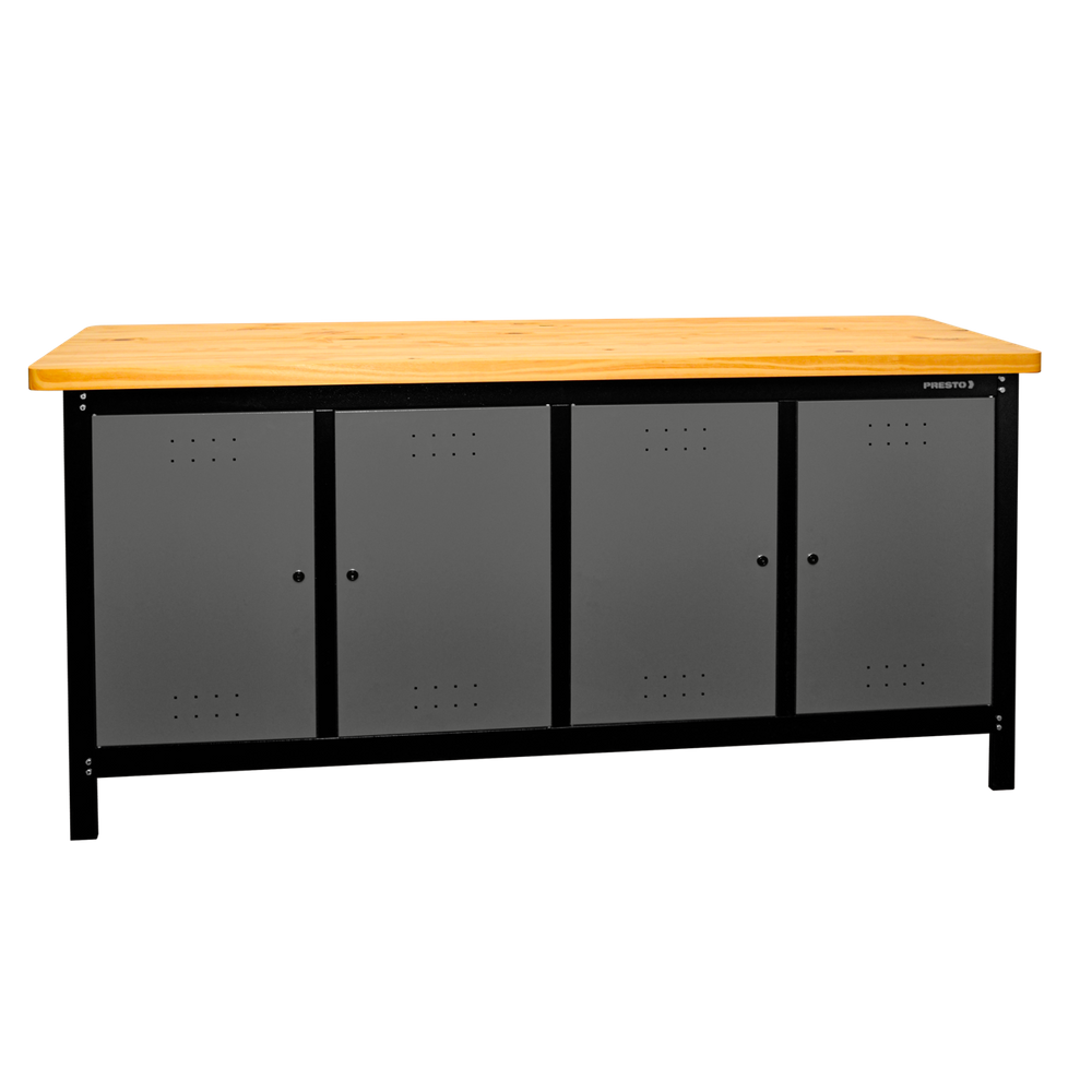 Bancada Profissional Trabalho Fechada 2,00M DARK 91523 - PRESTO