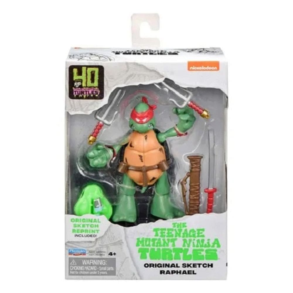 Tartarugas Ninja Sketch 40 Anos 11 Cm C/ Acessorios – Raphael - Sunny