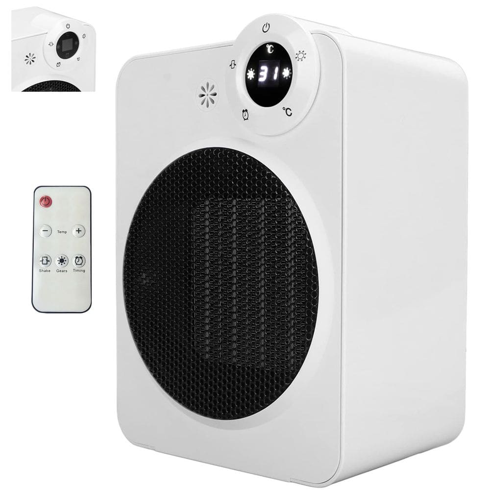 Aquecedor Eletrico Display Digital Controle Angulo 70 Graus Temperatura Ajustavel Potente Casa Trabalho Portatil