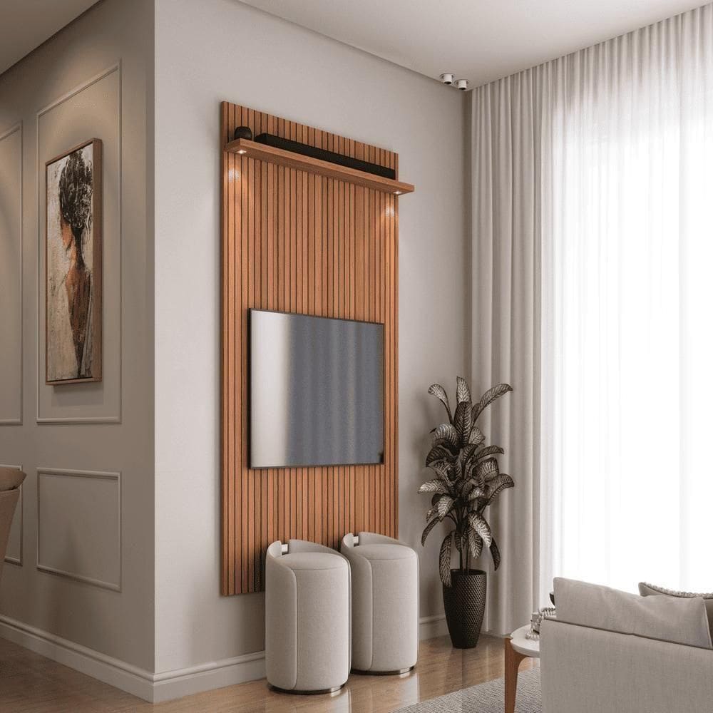 Painel Tv Alemanha Jequitiba Ripado 3d