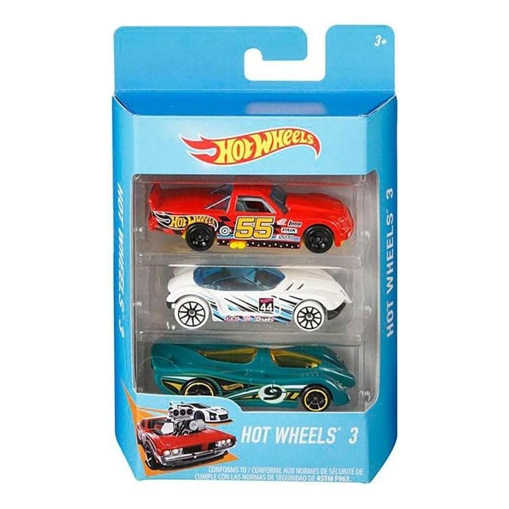 Hot Wheels Pacote 3 Carrinhos diversos - Mattel