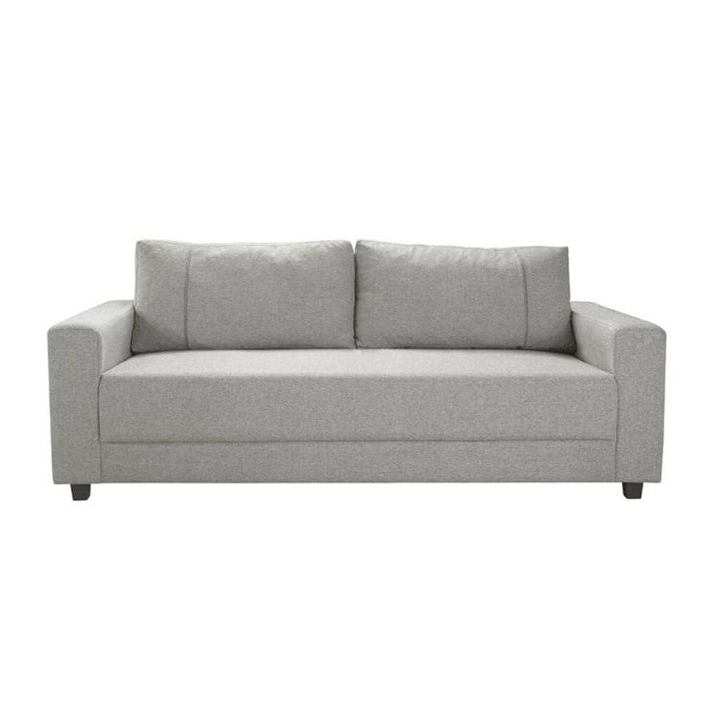 Sofá 3 Lugares Herval Clean Linho Cinza, 200 cm