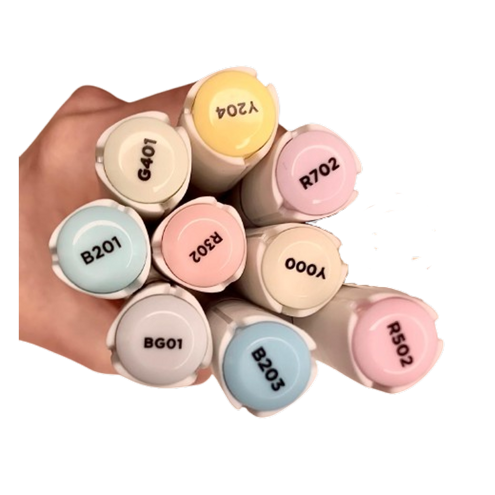 Marcadores álcool Pictom brush 9 unidades Tons Pastel