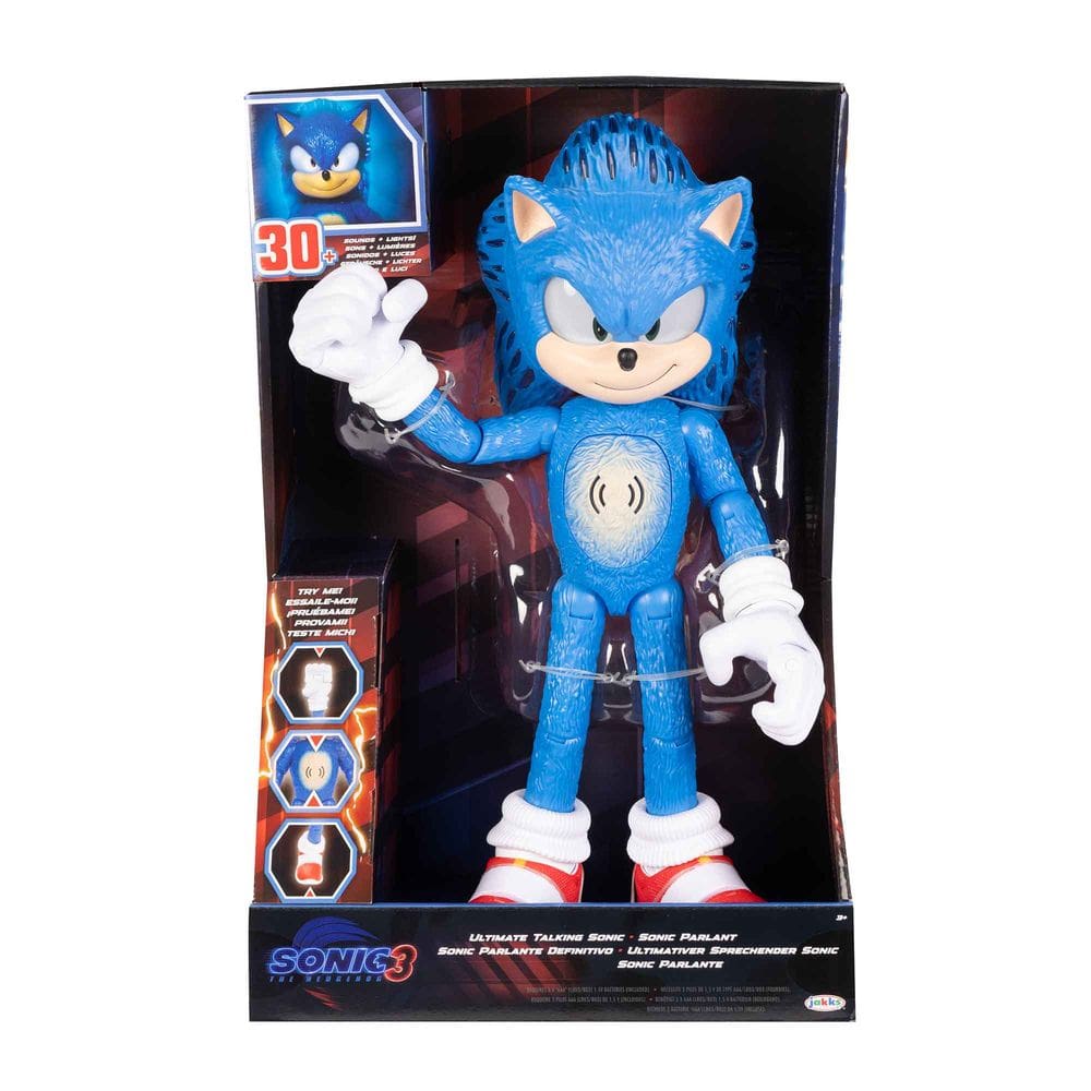 Boneco Interativo Sonic Com Luz E Som - Sonic 3: O Filme