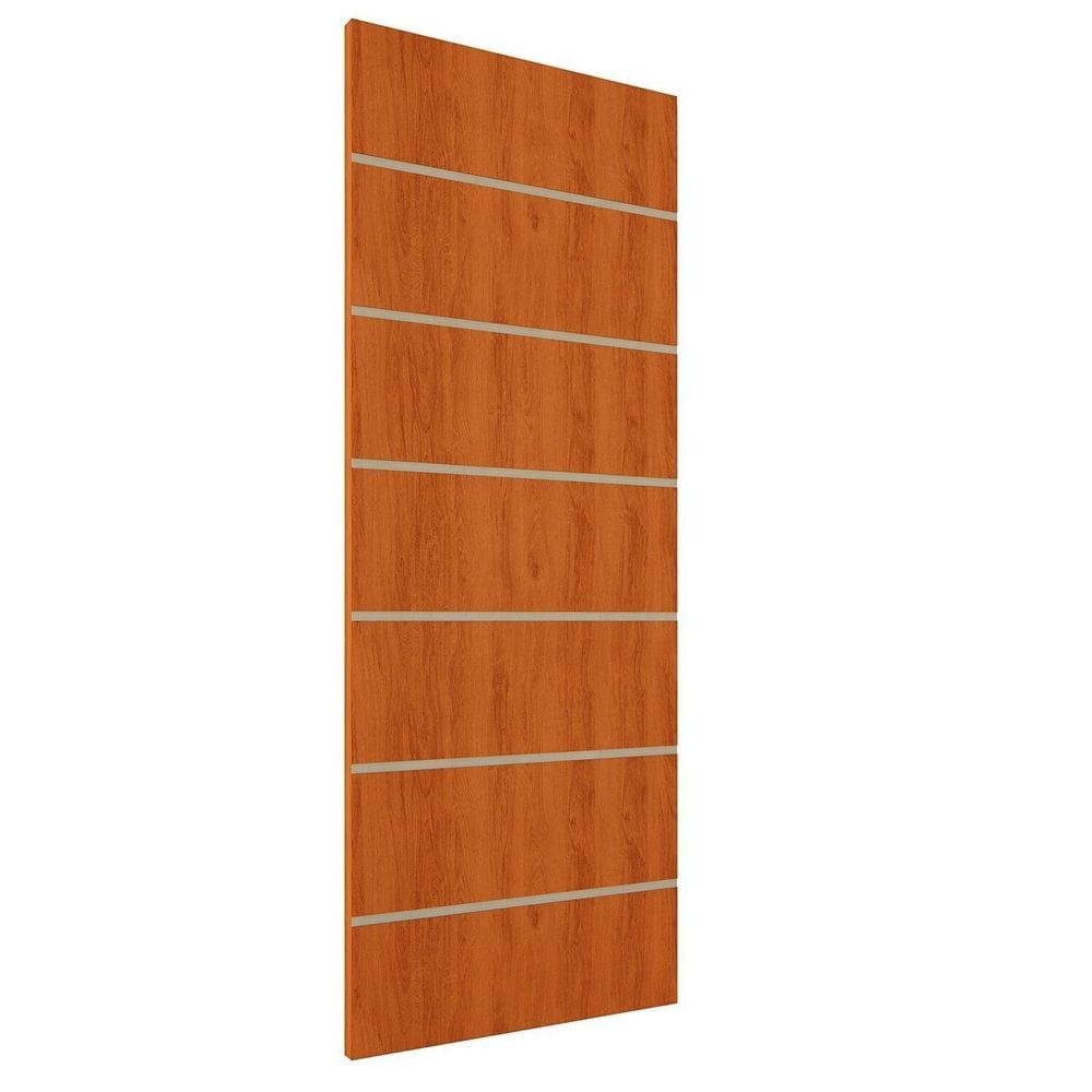 Folha de Porta de Madeira Frisada 210x60 Espessura 3,5cm Valuchi Mogno