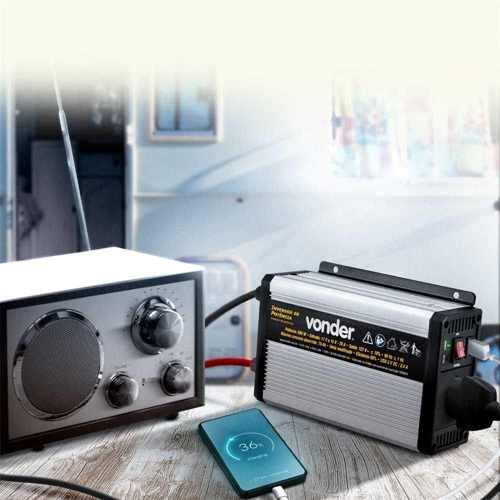 Inversor De Potencia 600W 12V Para Vonder 110V