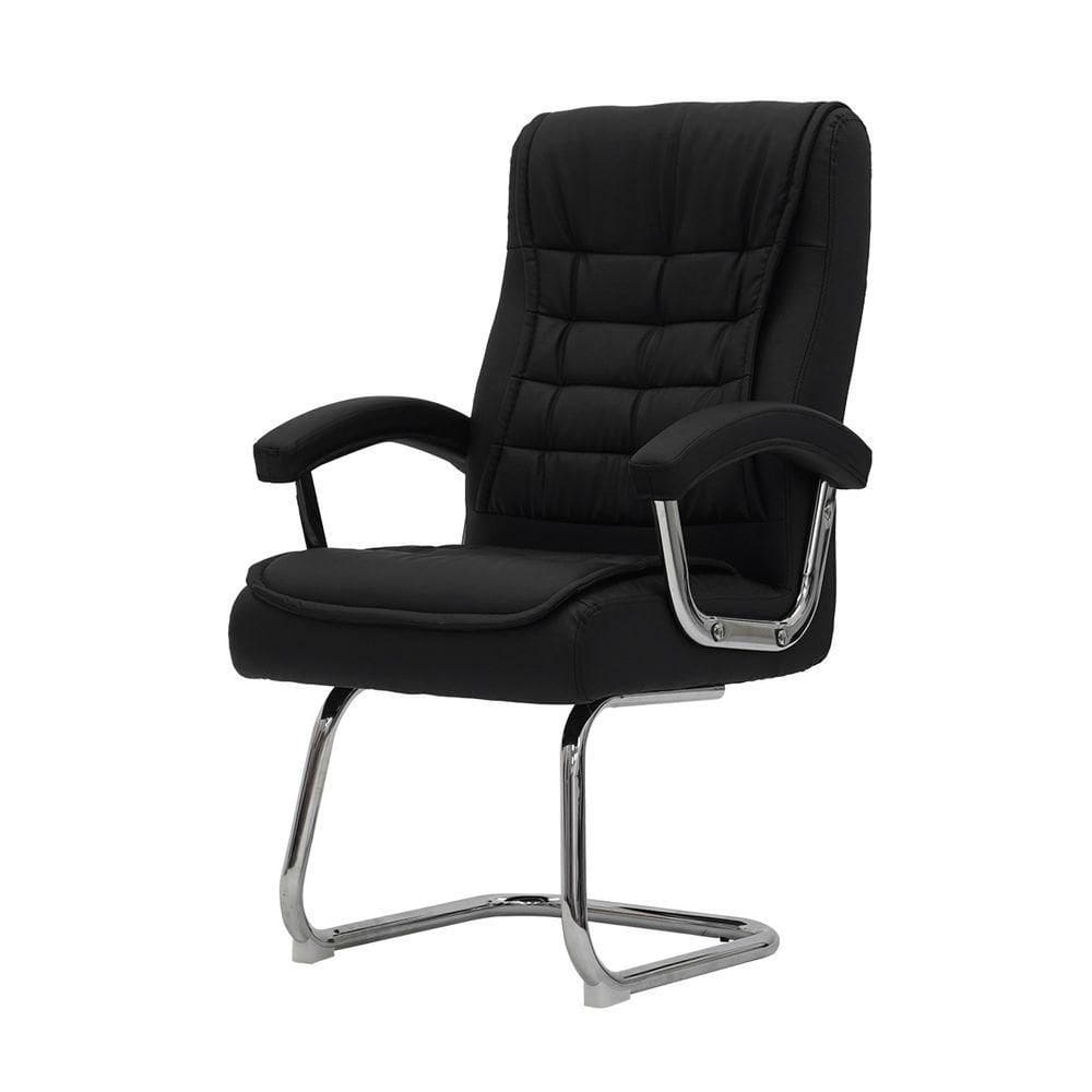 Cadeira De Escritório Fixa Munique Confort Ergonômica Preta