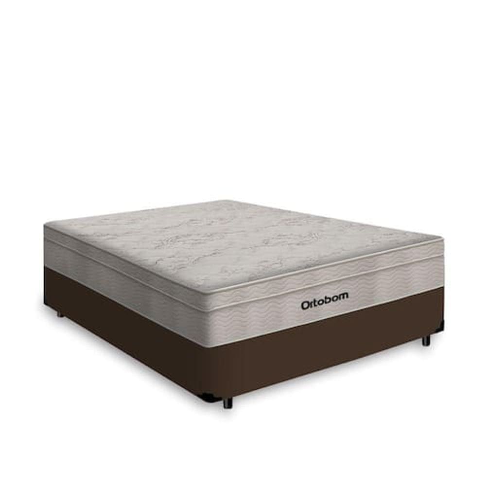 Cama Box Airtech Viuvo + Colchão de Molas Ensacadas - Ortobom - Spring - 128x188x60cm - Preto