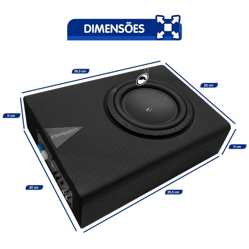 Caixa Amplificada Falcon Evolution 8 Polegadas XS200.1-8 | Extra