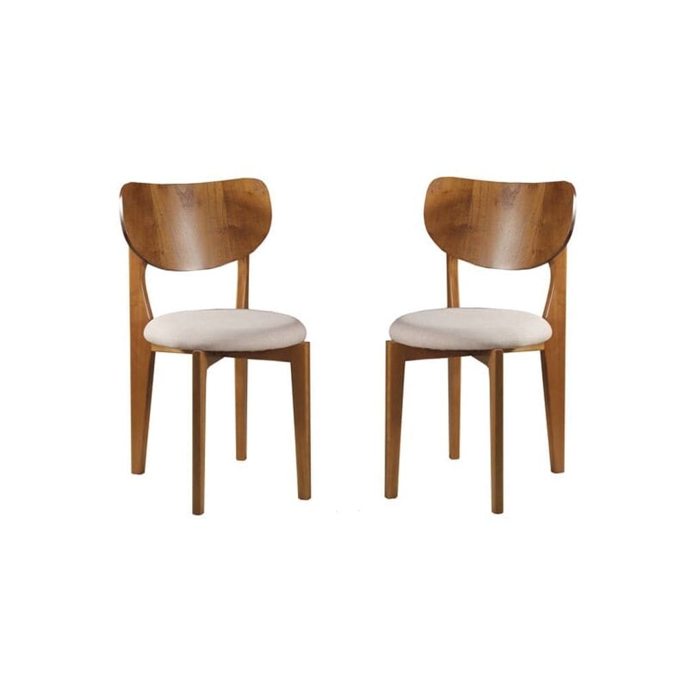 Cadeiras Anatômica em Madeira Maciça - Hibisco - Harmonia Salas