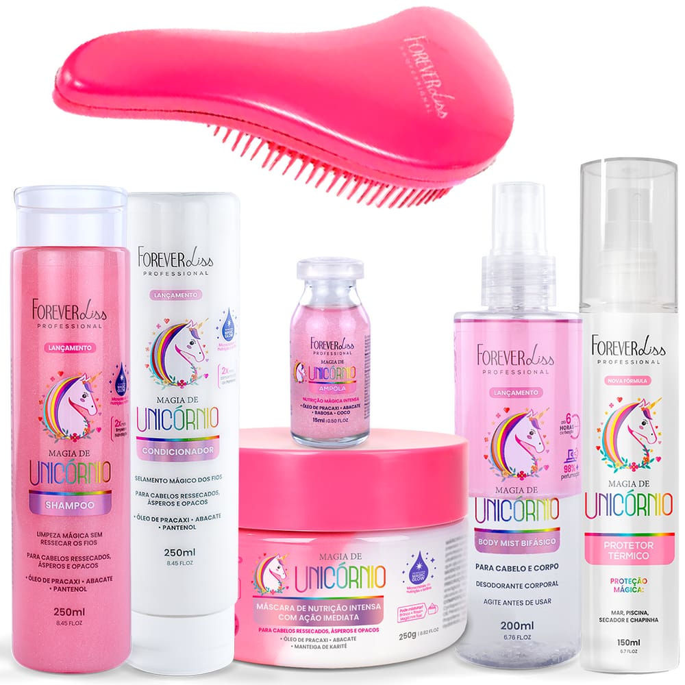 Kit Completo Magia deUnicórnio Nutrição Intensa Forever Liss