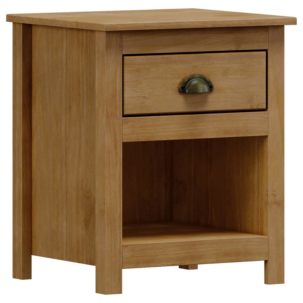 Mesa de Cabeceira 1 Gaveta Madeira Maciça Mazzaro F06 Freijó - Lyam Decor