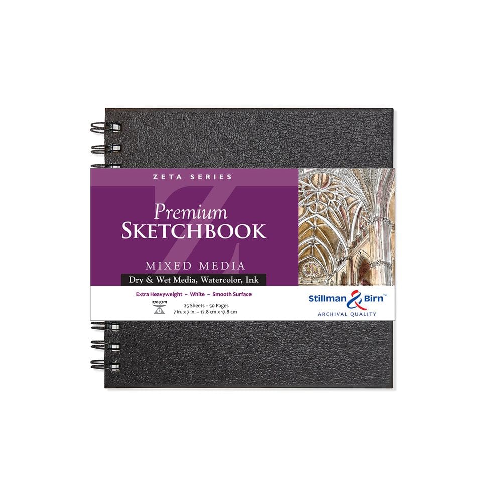 Caderno de esboços Stillman & Birn Zeta Series 7x7cm 270gsm branco