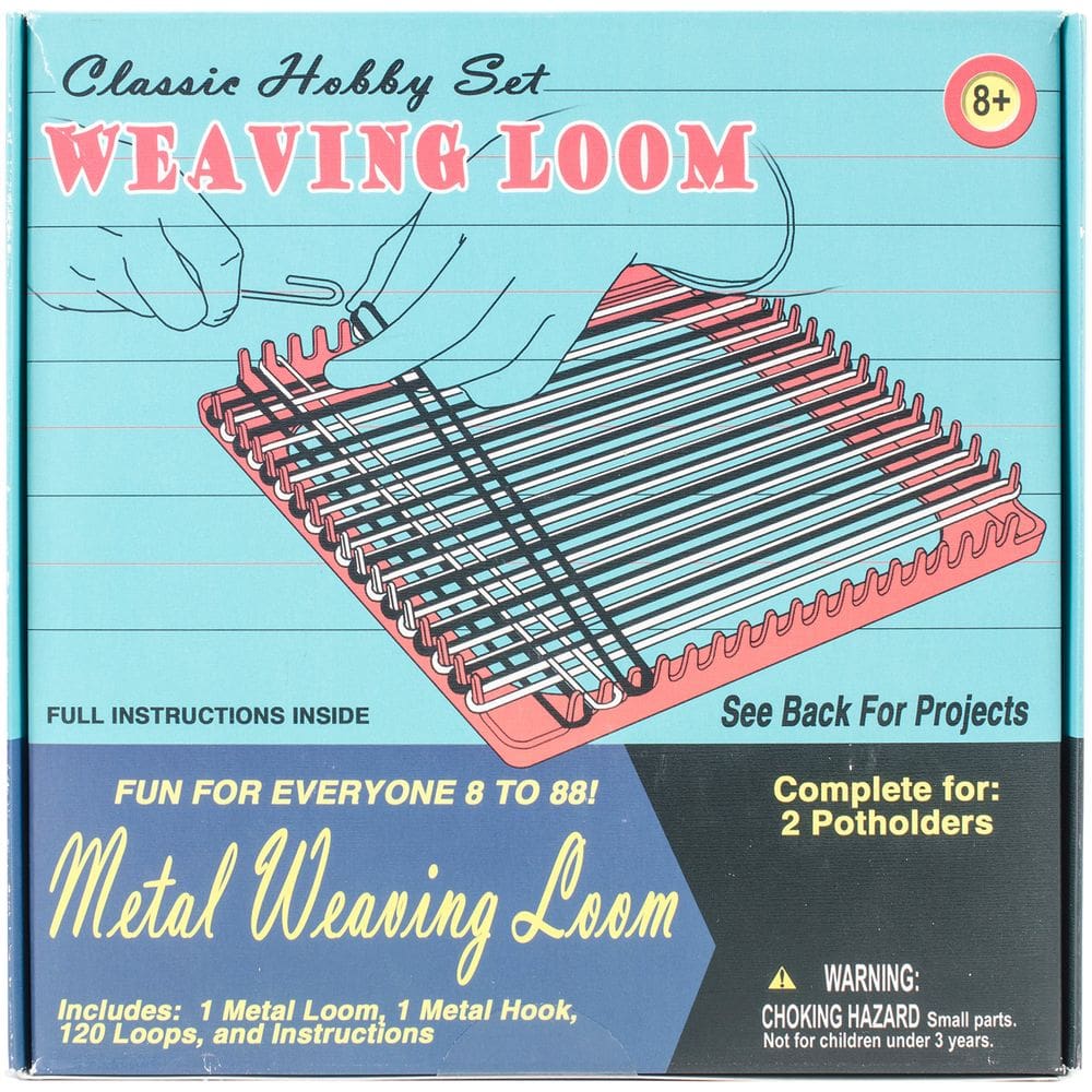 Kit de artesanato Weaving Loom Pepperell Retro Red com 120 voltas