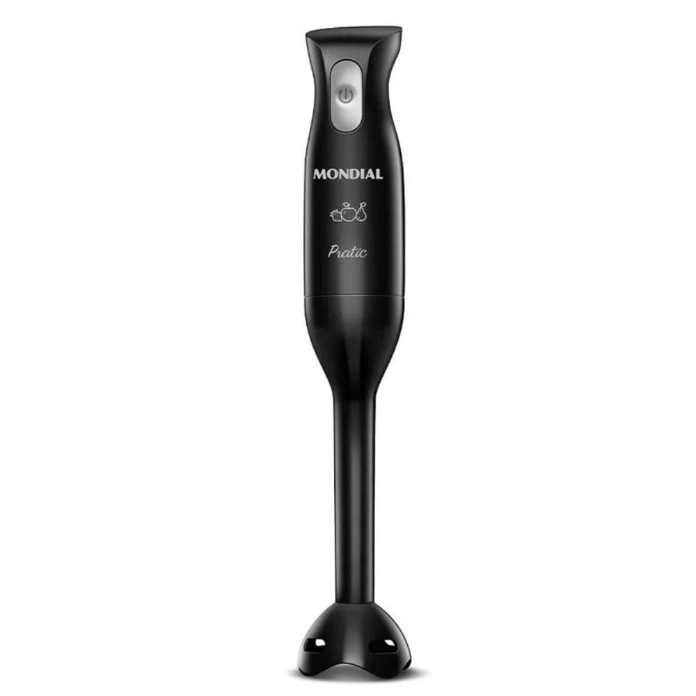 Mixer Mondial Pratic 2 em 1 com Copo de 600mL e Lâminas em Aço Inox 200W Preto 220V - M-15-B