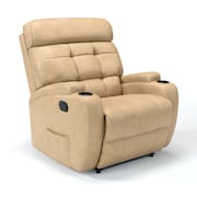 Poltrona do Papai Reclinável Manual em Tecido Corino Damie