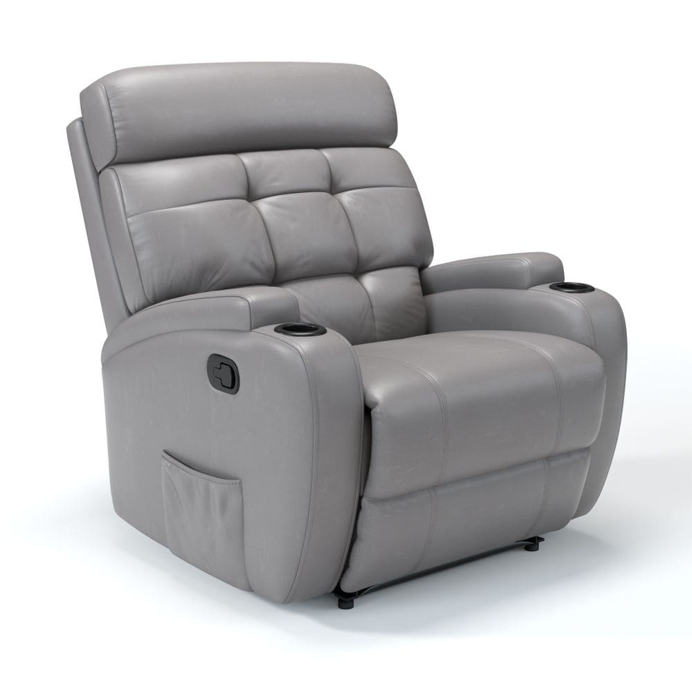 Poltrona do Papai Reclinável Manual em Tecido Corino Damie