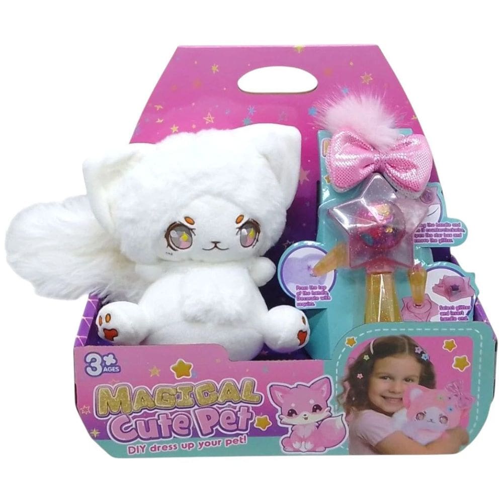 Pelúcia Branco Com Varinha Mágica Infantil - Toys Import J24588