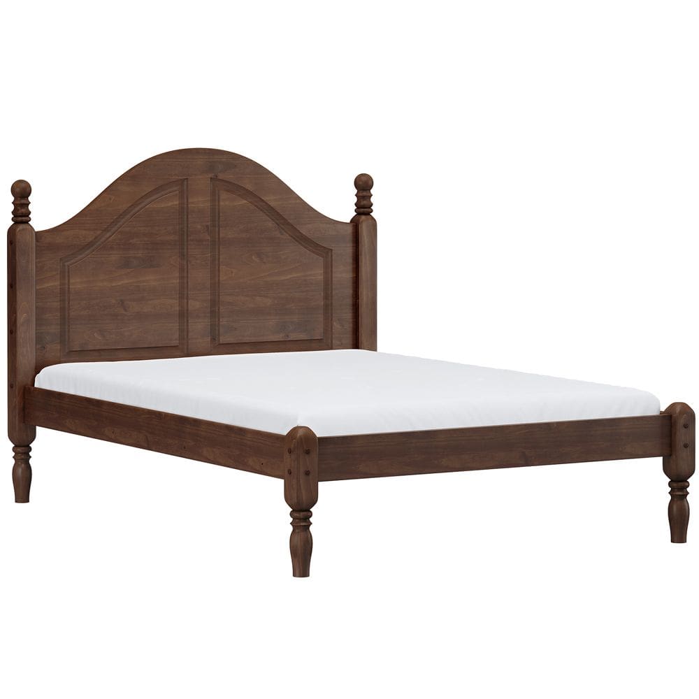 Cama Casal De Madeira Maciça Provençal Para Colchão 138x188 Zahav F06 Café - Lyam Decor