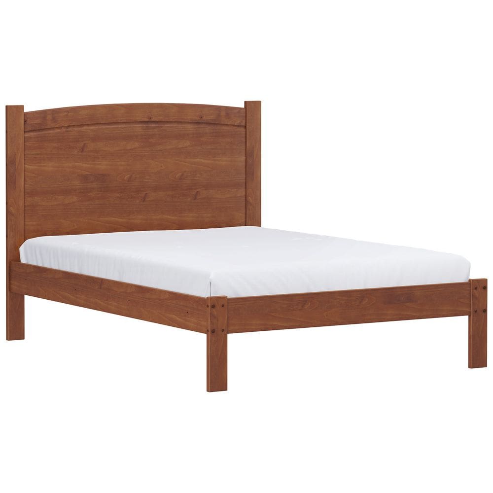 Cama Casal De Madeira Maciça Para Colchão 138x188 Selena F06 Imbuia - Lyam Decor