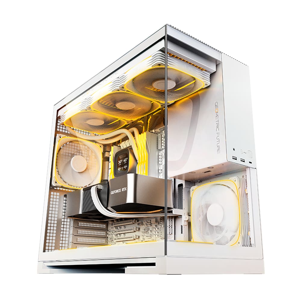 Gabinete Gamer Geometric Future Model 5 Sem Fans Branco