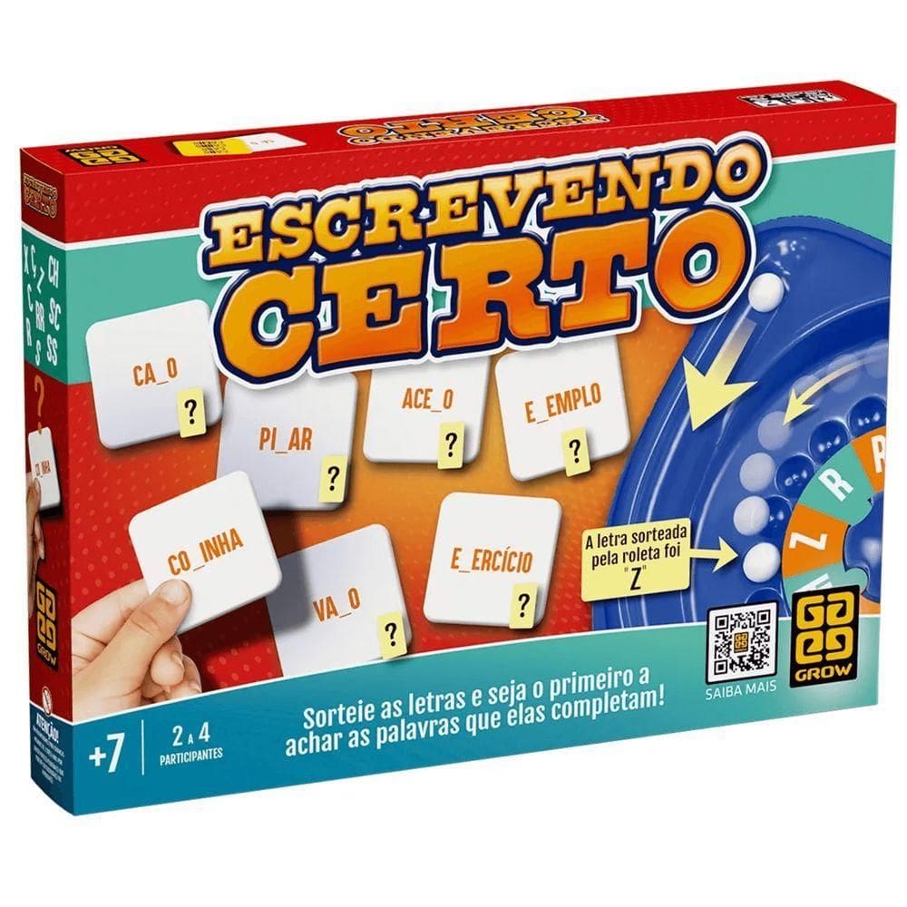 Jogo Pedagógico Escrevendo Certo - Grow