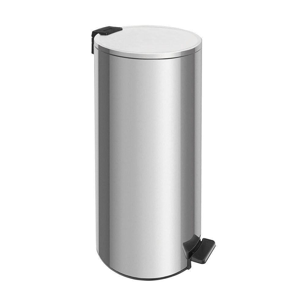 Lixeira Tramontina Loop Com Pedal 30l Redonda Inox Polido Inox Polido