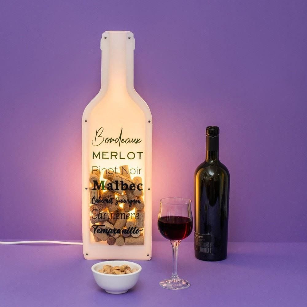 Luminária Decorativa Porta Rolhas Elegância Do Vinho