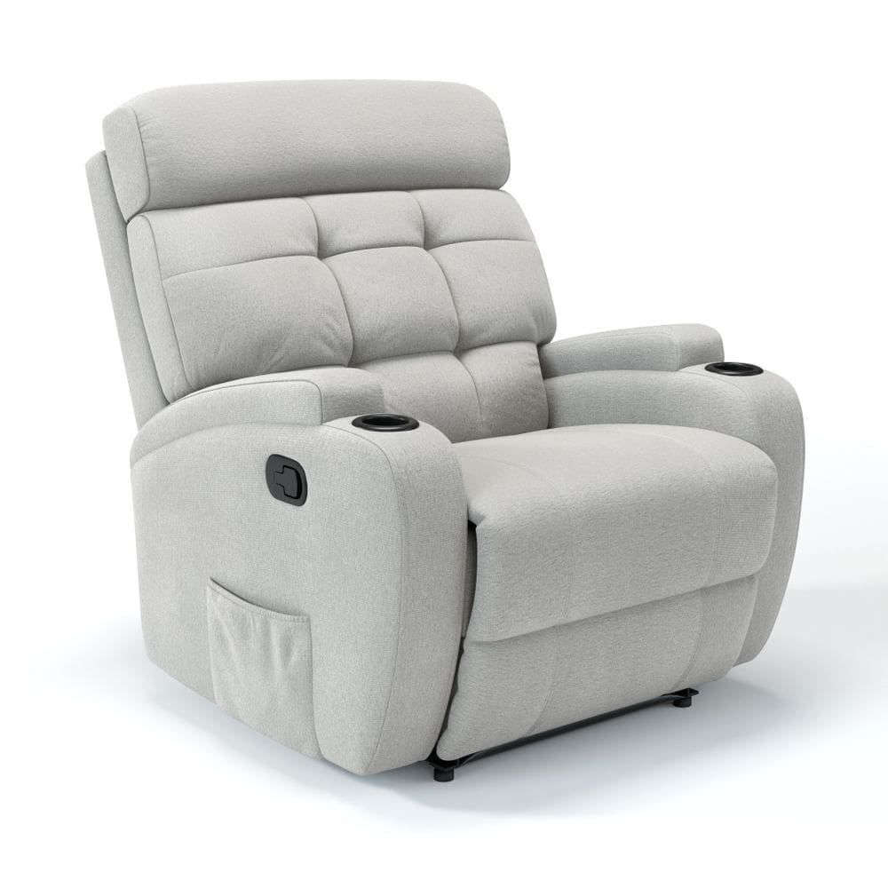 Poltrona do Papai Reclinável Manual em Tecido Linho Damie