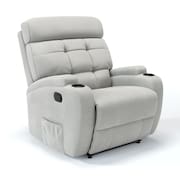 Poltrona do Papai Reclinável Manual em Tecido Linho Damie
