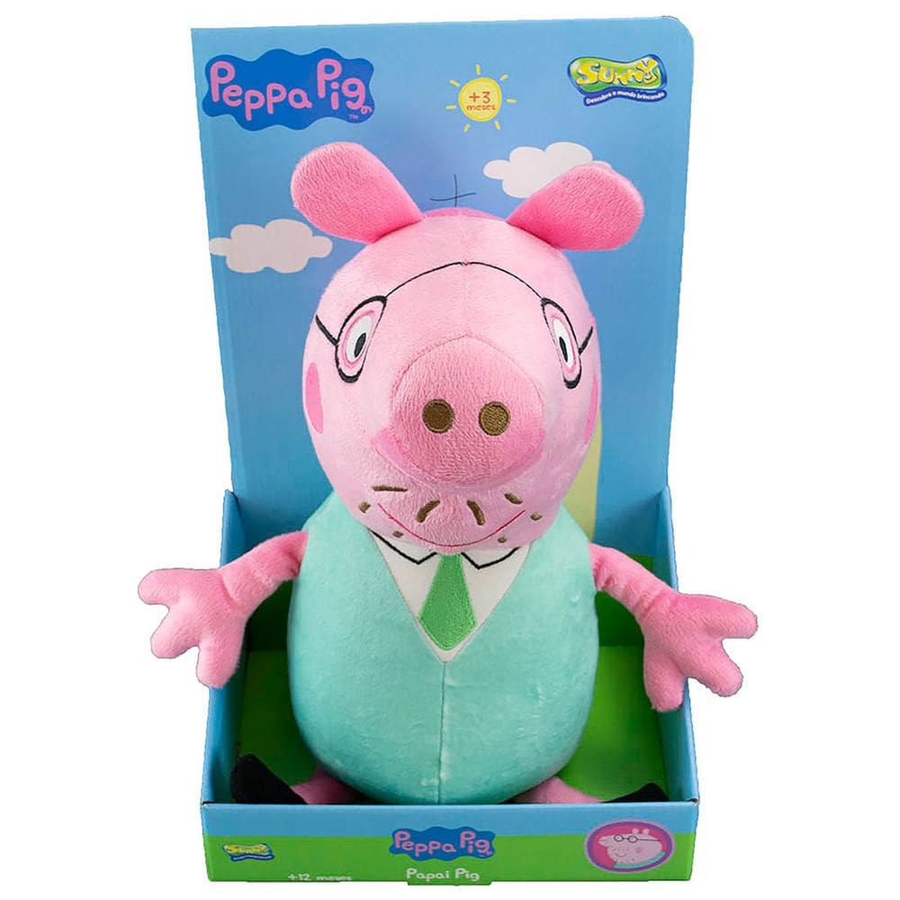 Peppa Pig - Pelúcia Papai Pig 31Cm