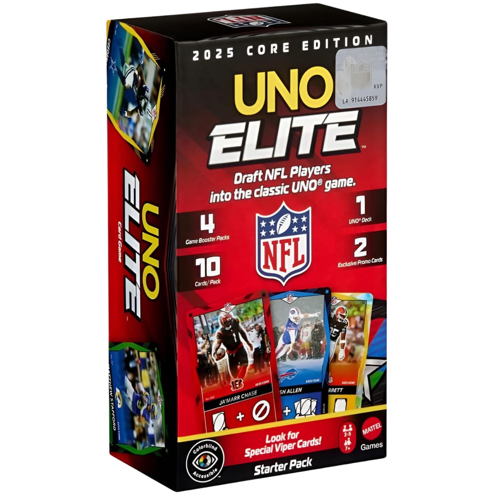 Jogo de Cartas Uno Elite NFL Starter Pack JHG46 Mattel