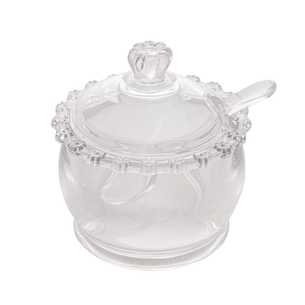 Açucareiro de Cristal C/Colher Daisy Transparente Wolff