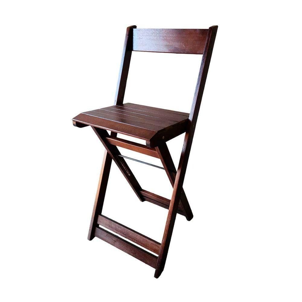 Banqueta Eucalipto Dobrável Ideal Para Bistrô Ou Bar Imbuia