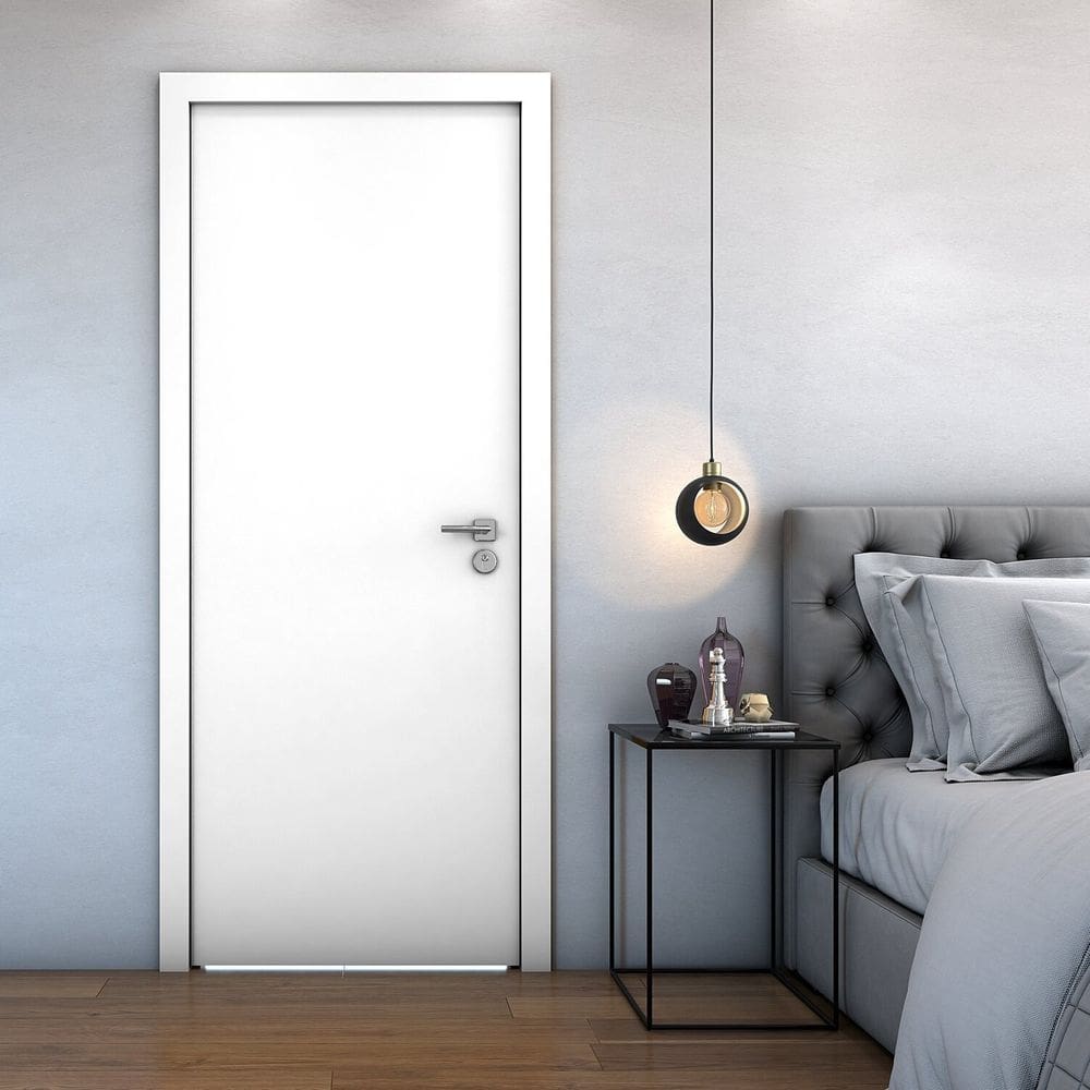 Folha de Porta de Madeira Lisa 210cm X 90cm Valuchi Portas Branco