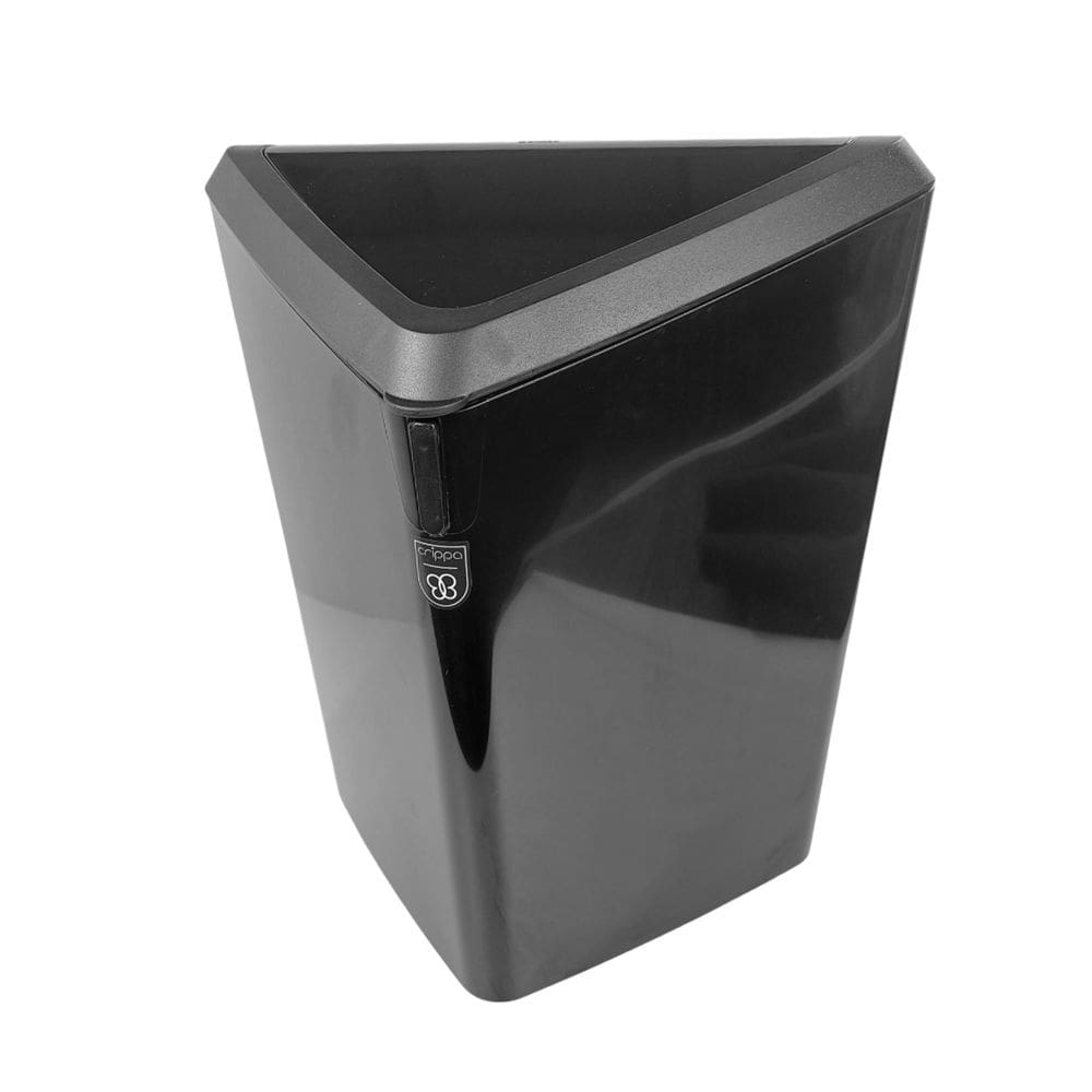 Lixeira 12 Litros Basculante Com Tampa Plástica Banheiro Preto - Prisma 403119 Crippa