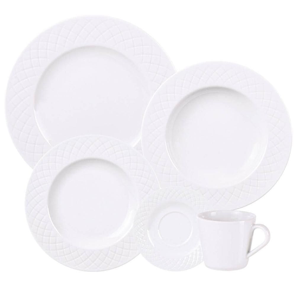 Aparelho de Jantar 30 Peças Tramontina Ingrid Porcelana Deco