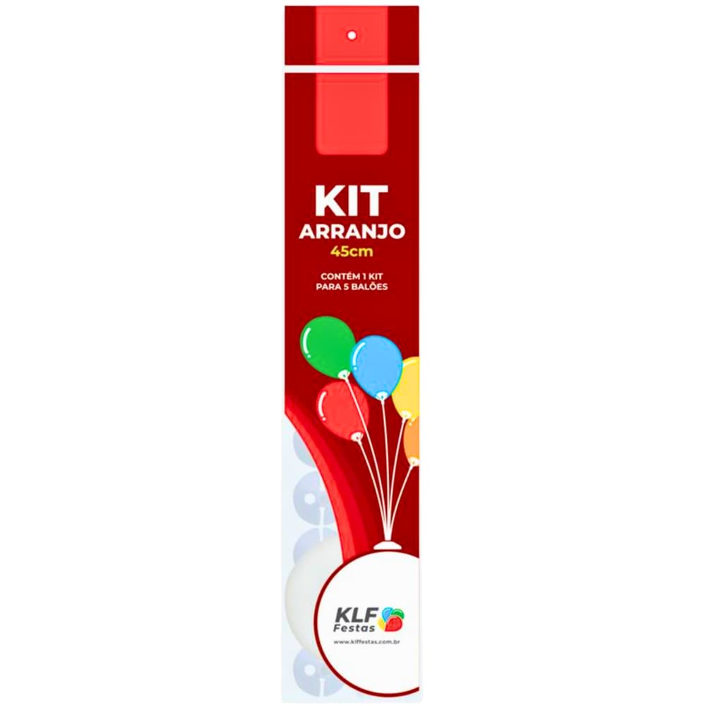 Suporte Para Balão Kit Arranjo c/5 Hastes 45cm Klf Festas