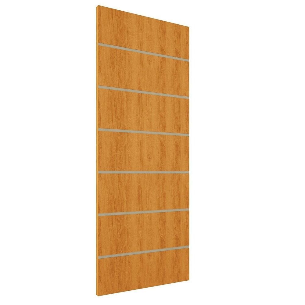 Folha de Porta de Madeira Frisada 210x60 Espessura 3,5cm Valuchi Natural