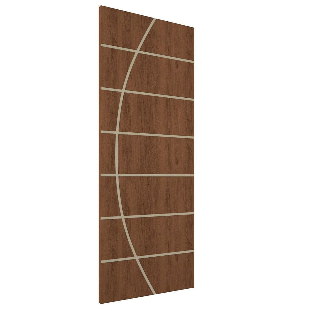 Folha de Porta de Madeira Frisada 210x60 Espessura 3,5cm Valuchi Imbuia