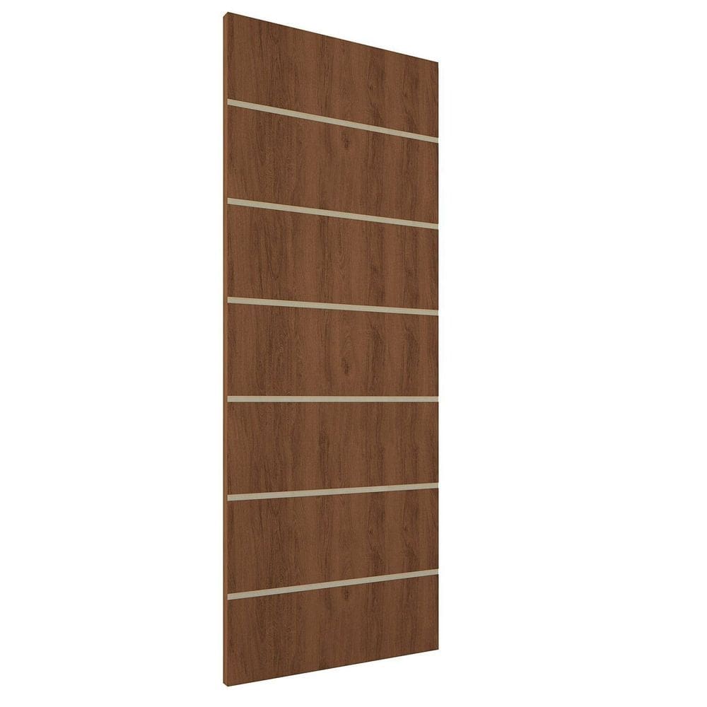 Folha de Porta de Madeira Frisada 210x60 Espessura 3,5cm Valuchi Imbuia