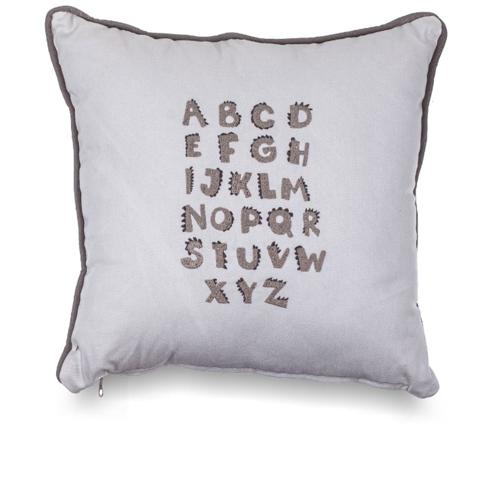 Almofada Dinos - Bordado Abcdário - Coração de Mãe