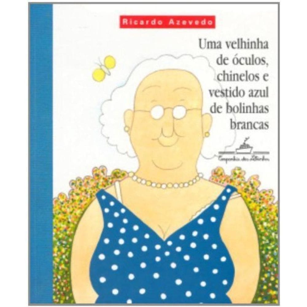 Uma velhinha de óculos