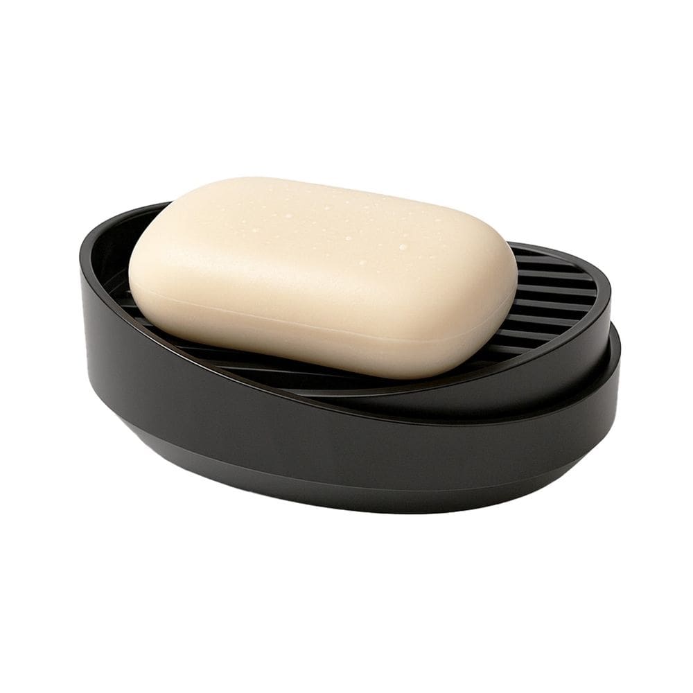 Saboneteira Porta Sabonete em Barra de Bancada Banheiro Preta - 405004 Crippa