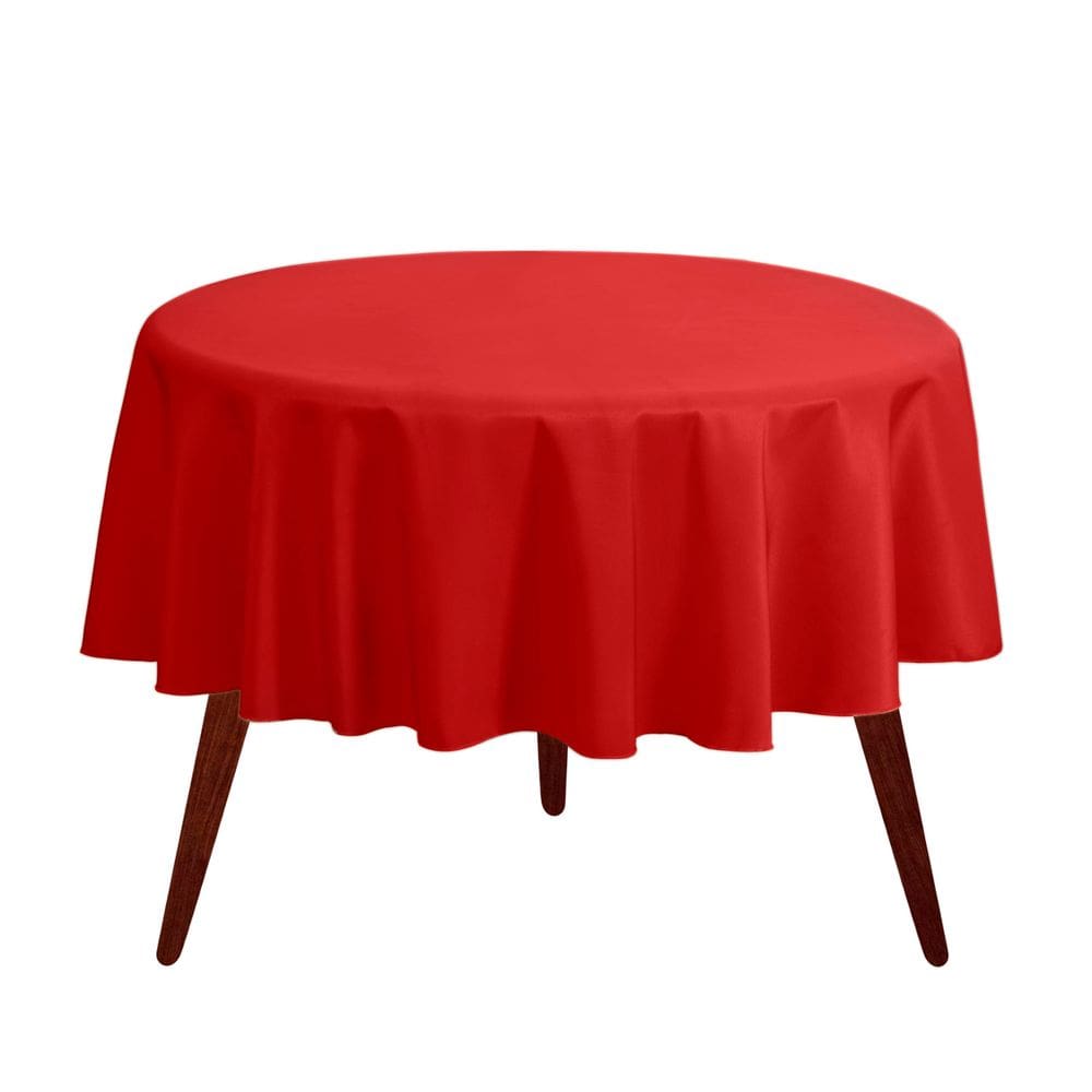 Toalha de mesa Gee Di Moda redonda de 90 polegadas vermelha para mesa de 76-152 cm