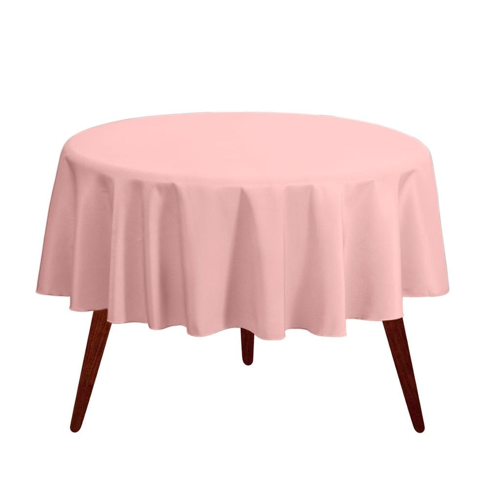 Toalha de mesa Gee Di Moda redonda de 120 polegadas rosa para mesa de 152-244 cm