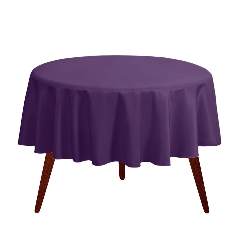 Toalha de mesa Gee Di Moda redonda de 108 polegadas roxa para 122-183 cm
