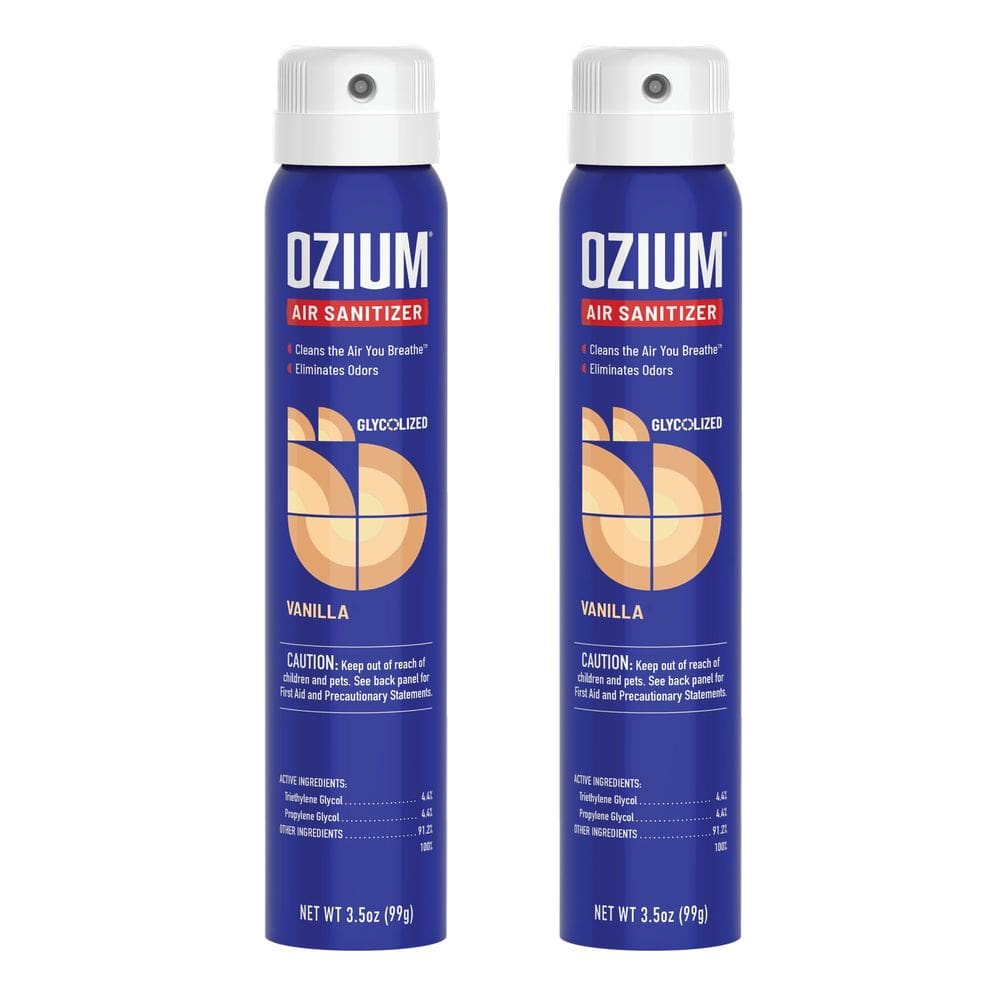 Desinfetante de ar e eliminador de odores Ozium 100mL com aroma de baunilha